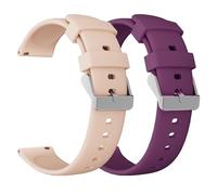 WalkerFit Lot de 2 bracelets de montre intelligente 20 mm/22 mm - En silicone - Fermeture rapide - Compatible avec les bracelets de montre de sport, 22mm