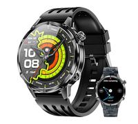 WalkerFit Montre Connectée Homme GPS, Écran AMOLED 1,43", Autonomie 24h GPS, Appels Bluetooth, Étanche 5ATM, 170+ Modes Sport, Android iOS - Noir