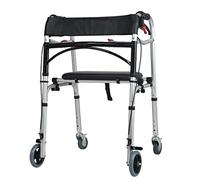 Walkers Aide à la marche pliable pour personnes âgées avec sièges et roue, hauteur réglable, cadre de marche léger pour personnes âgées et handicapées, étoile de lumière D