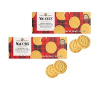Walkers | Biscuits sablés écossais ronds au beurre et au sel | Biscuits Anglais Saveur Beurre Salé - 2 Boîte
