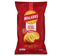 Walkers Chips salées 6 x 25 g