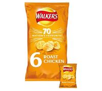 Walkers Crisps De Poulet Rôti 25G X 6 Par Paquet