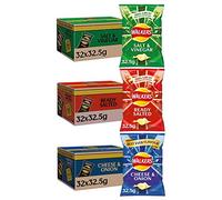 Walkers Crisps Multipack 96 (Prêt Salé, Sel & Vinaigre, Fromage & Oignon)