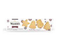 Walkers Festive Shapes Shortbread, Sablés Écossais au Beurre pour Noël, Biscuit, Gâteau, 175 g