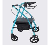Walkers for The Elderly Rollator Walker,Rolling Walking e Height Adjustable with Wheels Padded Seat Brake and Backrest Mobility Aids Foldable for Seniors Disabled Aluminum (Size : Blue) (Blue) (