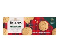 Walkers Gluten free Shortbread Lemon Ginger 140 gr Biscuits sans Gluten Citron-Gingembre