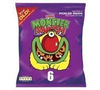 Walkers Monster Munch Pickled Onion Snacks 6 X 25G by Walkers