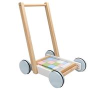 Walkers, pousse-pousseurs pour les bébés 6 à 12 mois, poussez et tirez l'apprentissage en bois de bébé Walker, une configuration facile Baby Walker favorise les compétences de développement essentiel