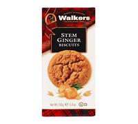 WALKERS Stem Ginger Biscuits 150 g - Pack de 12