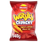 Walkers Wotsits Crunchy Sweet & Spicy Snacks Crisps 140 g