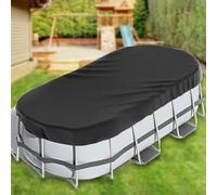 Walkervo Housse pour Piscine Ovale Bâche 4 Saisons pour Piscine Hors Sol Bâche Protection pour Piscine 420D Couvertures De Piscine Carres pour Réservoirs Spas Et Piscines Hors Sol,13ft*7ft