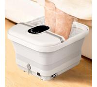 Walkervo Spa électrique rotatif pliable pour les pieds, bain de pieds avec chaleur, bulle, télécommande et 6 balles de massage Shiatsu motorisées. Spa pédicure pour pieds soulagement du stress