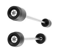 WALKFB Protection Chutes Moto Avant Et Arrière Roue Fourche Essieu Curseurs Protections Contre Les Chocs pour Kawasaki Z900 Z900RS Z 900 R RS 2017 2018 2019 2020 2021 2022 (Color : Silver)