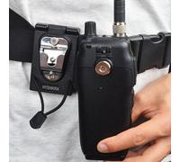 Walkie Talkie Belt Accessory Two-Way Belt for Portable Radio/Speaker Mobile Radio Microphone/Speaker Compatible with Kenwood Motorola Quansheng (Black 02)