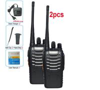walkie-talkie BF 888S UHF BF888S,émetteur-récepteur Radio Portable bidirectionnel longue portée pour récepteur d'hôtel de chasse,2 pièces - Type 2PCS BF-888S-Usb plug