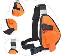 Walkie Talkie Chest Harness with Strap Compatible with Motorola Kenwood Midland Presiden Randy Two-Way Radio,Orange,BLACK ORANGE.