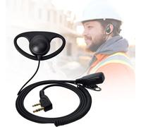 Walkie Talkie Earphone with D-Shape Microphone Compatible with UV5R 888S UV-82HP Kenwood Two-Way Radio (2 Pack)