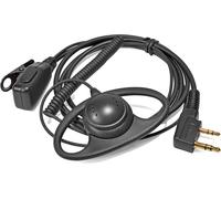 Walkie Talkie Earphone with D-Shape Microphone Compatible with UV5R 888S UV-82HP Kenwood Two Way Radio