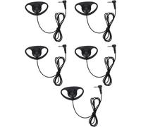 Walkie Talkie Earpiece 5pcs 3.5mm 1-Pin Jack D-Shape Headset,D Shape Clip-Ear PTT Listening Mic for Two-Way Radios Walkie Talkie