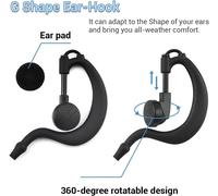 Walkie Talkie Headset Compatible with Motorola CP040 DP1400 GP300 GP88 GP68 CT150 Pro1150 2 Pin Earphone with PTT Mic for Radio,G-Shape Safety Earpiece