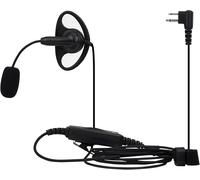 Walkie Talkie Headset with Boom Mic D Shape Double PTT Compatible with Motorola CP040 CP140 GP300 GP2000 MAG One A8 HYT TC500 etc 2 Pin Walkie Talkie Earphone (1 Pcs)