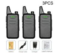 Walkie-Talkie Portable Wln Kd-C1 5w,1/2/3/4/5/6 Pièces,Station Radio Amateur Cb Pour Enfants,Émetteur-Récepteur Radio Uhf Rechargeable Par Usb - Type 3pcs Black-Euro