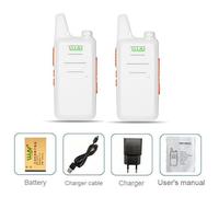 Walkie-talkie Portable WLN KD-C1 5W,1/2/3/4/5/6 pièces,Station Radio amateur CB pour enfants,émetteur-récepteur Radio UHF Rechargeable par USB - Type 2pcs white-EURO