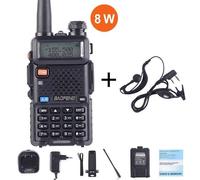 walkie-talkie Radio HD professionnelle, couleur bleue, longue portée de 30km, double bande CB, émetteur UV5R-8W-Earphone -XUNI4356