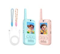 Walkie-Talkies Vidéo - 2 Pièces Jouets d'Extérieur pour Interaction Parent-Enfant - Intercom Vidéo Bidirectionnel Talkies-Walkies - pour Garçons Et Filles Anniversaire Et Noël