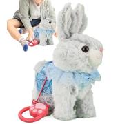 Walking Bunny Jouet en peluche avec sons Interactive Easter Rabbit Figure, mignon Talking Animal | Jouet en peluche douce pour garçons filles, cadeau d'anniversaire, crèche, chambre à coucher