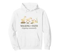 Walking by Faith Tripping Constantly Funny Christian Duck Sweat à Capuche