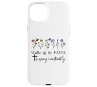 Walking by Faith Tripping Constantly Jesus Cross Christian Coque pour iPhone 15 Plus
