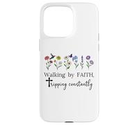 Walking by Faith Tripping Constantly Jesus Cross Christian Coque pour iPhone 15 Pro Max
