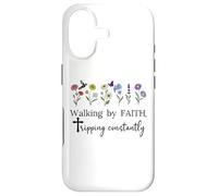 Walking by Faith Tripping Constantly Saved by Grace God Shed Coque pour iPhone 17