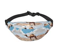 Walking Camel Grand sac banane tendance pour voyage, décontracté, convient pour le sport, la course à pied, le cyclisme, les voyages, la pêche