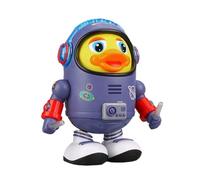 Walking Duck Baby Toy - Electric Space Duck with Lights, Music & Learning Activities, Interactive Gift for Boys & Girls Age 3+, Preschool Home School Birthday Party Fun, 7.32x6.3x4.53 inches