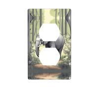 Walking Elephant Duplex Plaque murale pour prise murale Taille standard 1-Gang, polycarbonate thermoplastique.