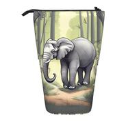 Walking Elephant Trousse à crayons extensible en tissu Oxford multi-design réglable en hauteur