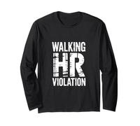 Walking HR Violation Dicton Sarcastique drôle Manche Longue