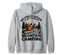 Walking in Nature is My Therapy Camping en Montagne en Plein air Sweat à Capuche
