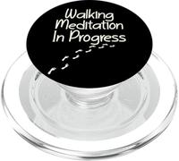 Walking Meditation in Progress Mindful Footprints Love Yoga PopSockets PopGrip pour MagSafe