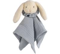 Walking Mum Doudou plat lapin en gaze de coton Gris - TU