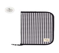 Walking Mum. Livre de naissance I Love Vichy. Housse porte-documents pour bébé avec poches transparentes et fermeture à glissière. Couleur : noir. Dimensions : 19 x 28 x 1 cm.