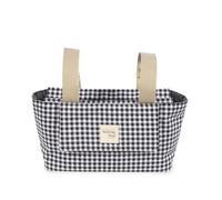 Walking Mum. Sac organiseur I Love Vichy - Sac de maternité pour poussette - Poignées courtes pour fixer au chariot - Couleur : noir - Dimensions : 31 x 17 x 12 cm.