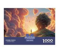 Walking on The Path of Light 1000 Pièces Carton Premium Coffret De Puzzles Cloud-Top Cottage Stimulant Et Éducatif Jeu Créatif Puzzles As Birthday Gifts 70x50cm/1000pcs