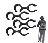 Walking Stick Clip - Double Rods Buckle Connector Set of 4 - Walkings Sticks Holder Clips Holder Clip, 8-Shape Hiking Pole, Walking Stick Storage Connector for Camping, Hiking, Outdoor