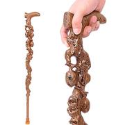 Walking Stick Walkers for Seniors Wood Crutch avec Une poignée Courbe de Soutien Cadeau de Sculpture exquise, comme Cadeaux de Marche, de Bois d'ébacy à la Mode Stable Robuste, pour Les Hommes et