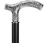 Walking Sticks Bâton de Marche Élégant Homme Argent 925 Style British Dandy Cérémonie Mariage Artisanal Italien Canne Marche Élégant Style Fritz