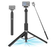 Walking Way Perche à selfie - 165 cm - Pliable automatiquement - Perche invisible avec libération rapide - Pour DJI Osmo Action 5 Pro/4/3/360, Throwpod stable pour vlogging et photographie de voyage