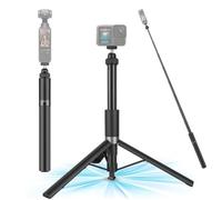Walking Way Perche à selfie - 165 cm - Pliable automatiquement - Perche invisible pour Insta360 X5/X4/X3, GoPro et DJI Osmo Pocket 3, Throwpod stable pour vlogging et photographie de voyage